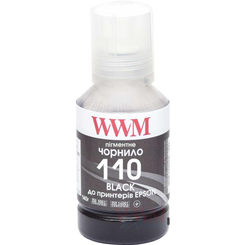 Чорнило WWM Epson M1100/M1120 (Black Pigment) (E110BP) 140г