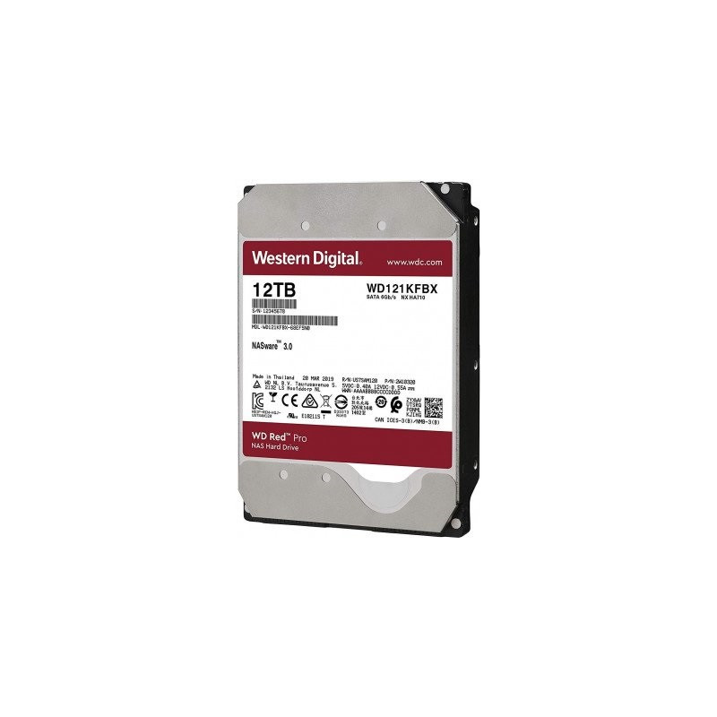 Накопичувач HDD SATA 12.0TB WD Red Pro NAS 7200rpm 256MB (WD121KFBX)