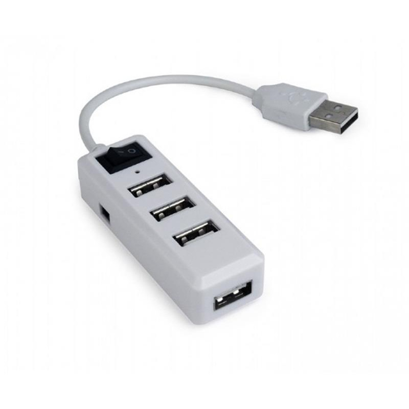Концентратор USB2.0 Gembird UHB-U2P4-21 White 4хUSB2.0