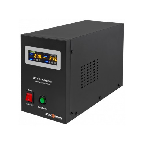 Джерело безперебійного живлення LogicPower LPY-B-PSW-1000VA+ (700Вт)10A/20A, з правильною синусоїдою 12V