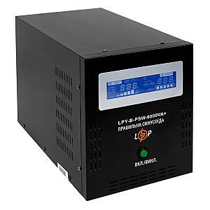 Джерело безперебійного живлення LogicPower LPY-B-PSW-6000VA+(4200Вт)10A/20A, з правильною синусоїдою 48V