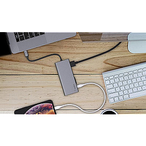 Концентратор USB-C Belkin Travel Space Grey (F4U092BTSGY)