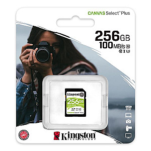 Карта пам`яті SDXC 256GB UHS-I/U3 Class 10 Kingston Canvas Select Plus R100/W85MB/s (SDS2/256GB)