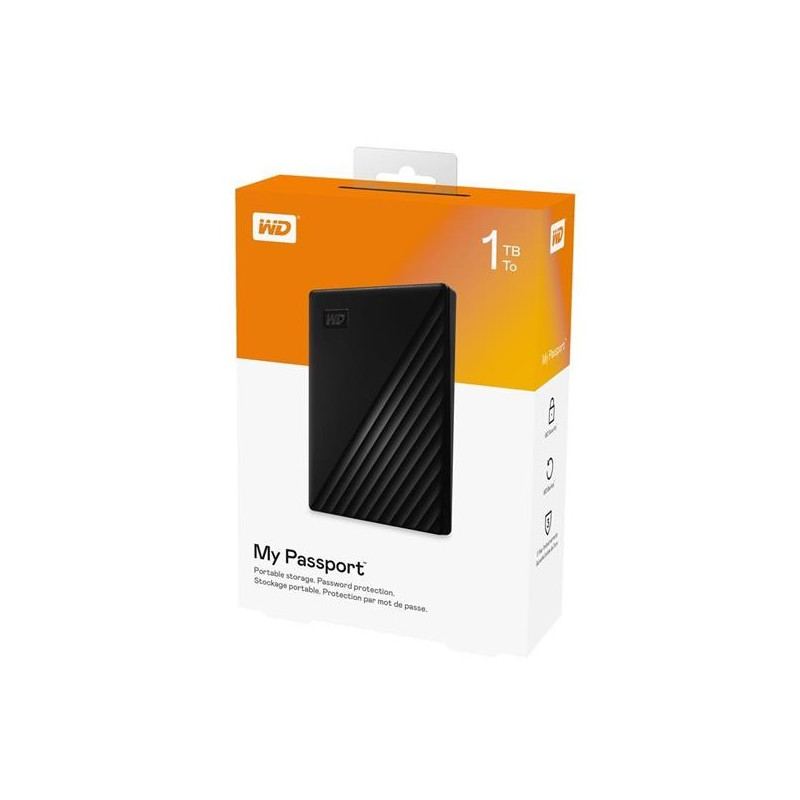 Зовнішній жорсткий диск 2.5" USB 1.0TB WD My Passport Black (WDBYVG0010BBK-WESN)