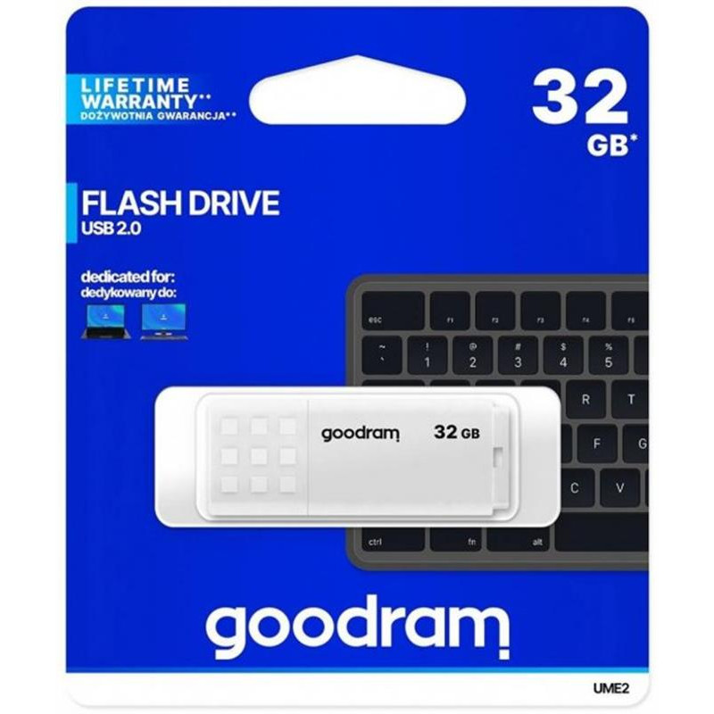 Флеш-накопичувач USB 32GB GOODRAM UME2 White (UME2-0320W0R11)