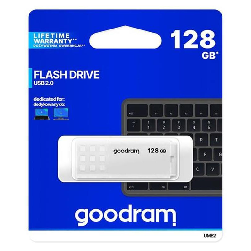 Флеш-накопичувач USB 128GB GOODRAM UME2 White (UME2-1280W0R11)