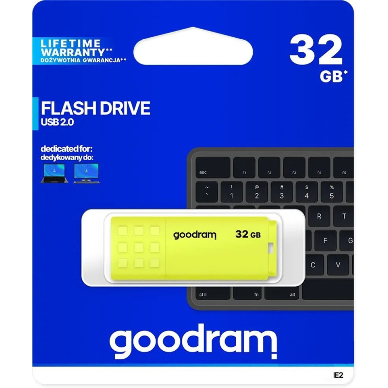 Флеш-накопичувач USB 32GB GOODRAM UME2 Yellow (UME2-0320Y0R11)
