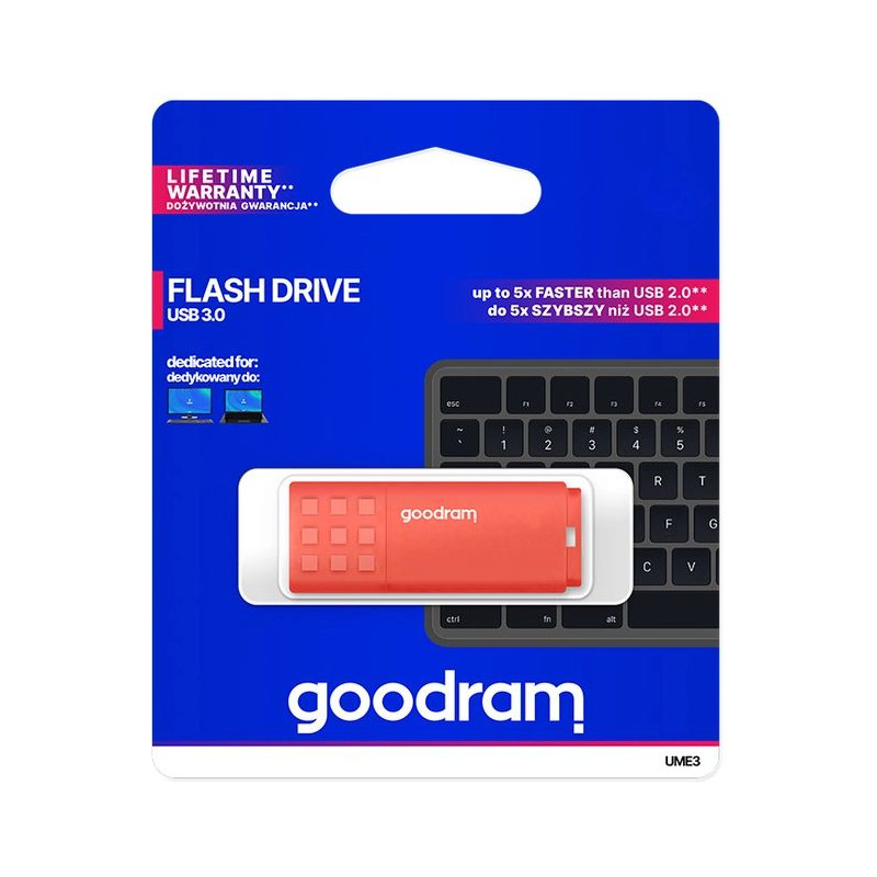 Флеш-накопичувач USB3.0 32GB GOODRAM UME3 Orange (UME3-0320O0R11)
