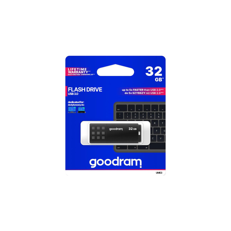 Флеш-накопичувач USB3.0 32GB GOODRAM UME3 Black (UME3-0320K0R11)
