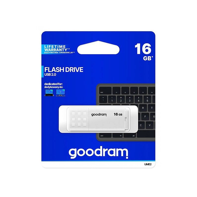 Флеш-накопичувач USB 16GB GOODRAM UME2 White (UME2-0160W0R11)