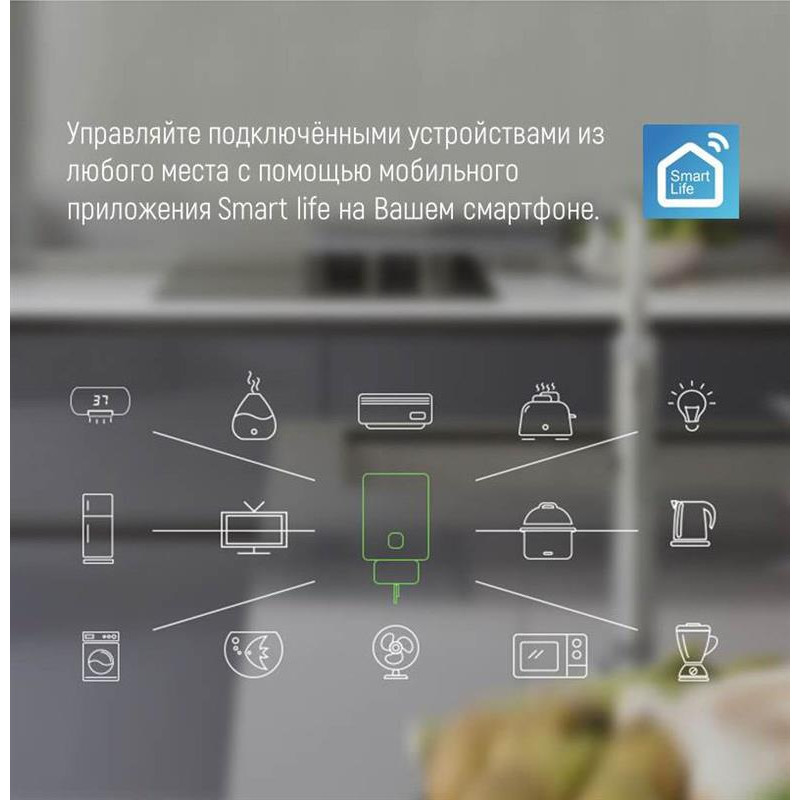 Розумна Wi-Fi розетка ColorWay 16A/3680W одинарна (CW-SP1A-PT)