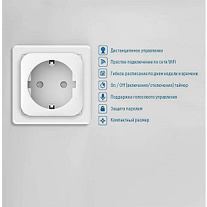 Розумна Wi-Fi розетка ColorWay 16A/3680W одинарна (CW-SP1A-PT)