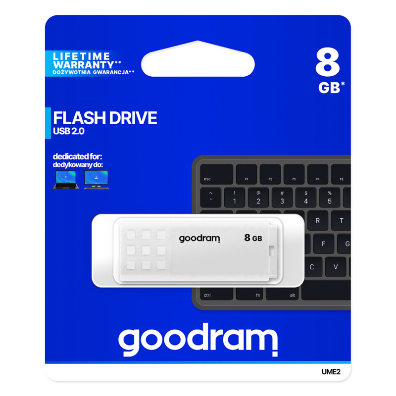 Флеш-накопичувач USB 8GB GOODRAM UME2 White (UME2-0080W0R11)