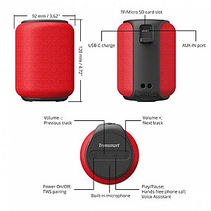 Акустична система Tronsmart Element T6 Mini Red (366158)