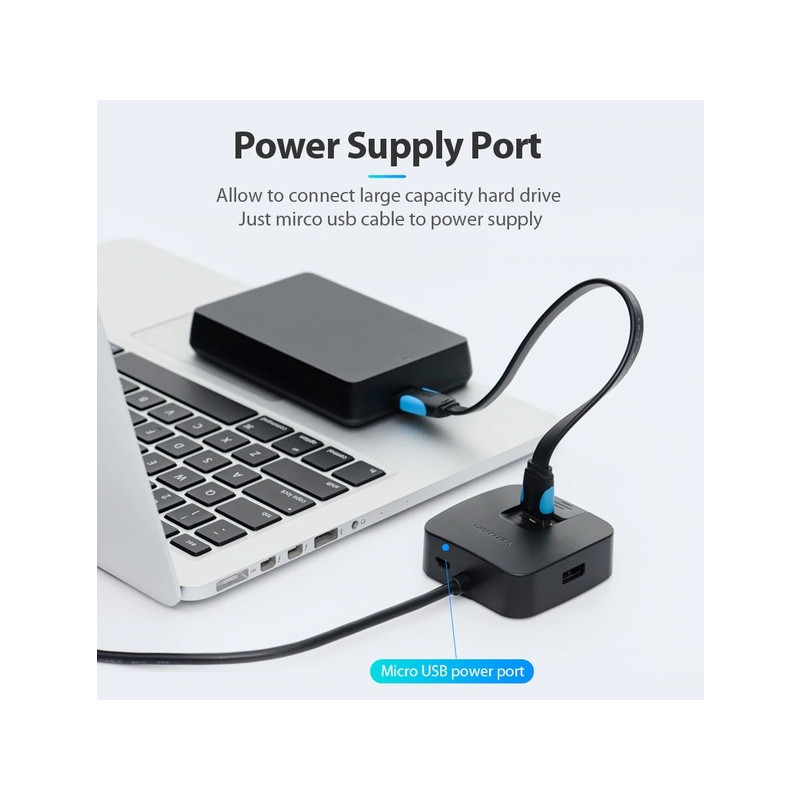 Концентратор Vention 4-Port USB 3.0, 0.5 m (CHBBD)
