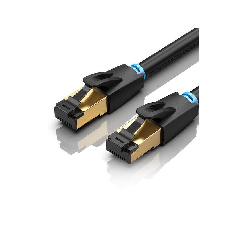 Патч-корд Vention CAT 8 SFTP Ethernet, 1 m, Black (IKABF)