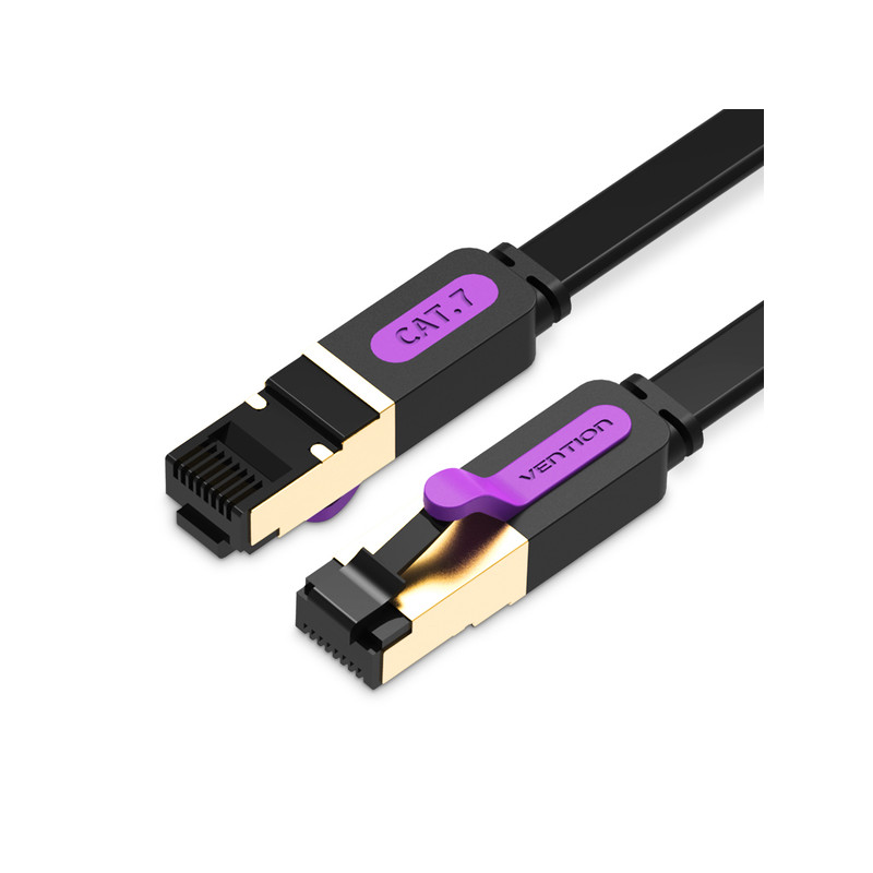 Патч-корд Vention CAT7 SSTP Ethernet, 1 m, Black (ICABF)