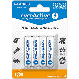 Акумулятор everActive AAA/HR03 Ni-MH 1050mAh BL 4шт