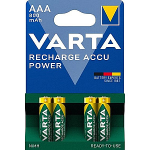 Акумулятор Varta Recharge Accu AAA/HR03 Ni-MH 800 mAh BL 4шт