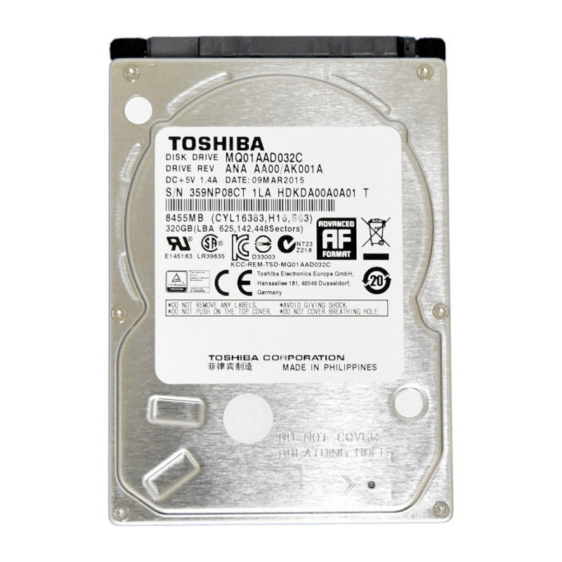 Накопичувач HDD 2.5" SATA 320GB Toshiba 4200rpm 8MB (MQ01AAD032C)