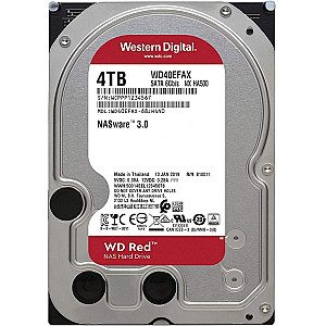 Накопичувач HDD SATA 4.0TB WD Red 5400rpm 256MB (WD40EFAX)