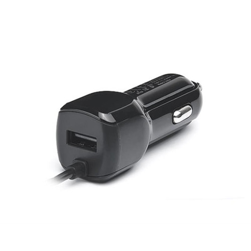 Автомобільний зарядний пристрій REAL-EL CA-17 (2USB, 2.1A) Black + кабель Lightning