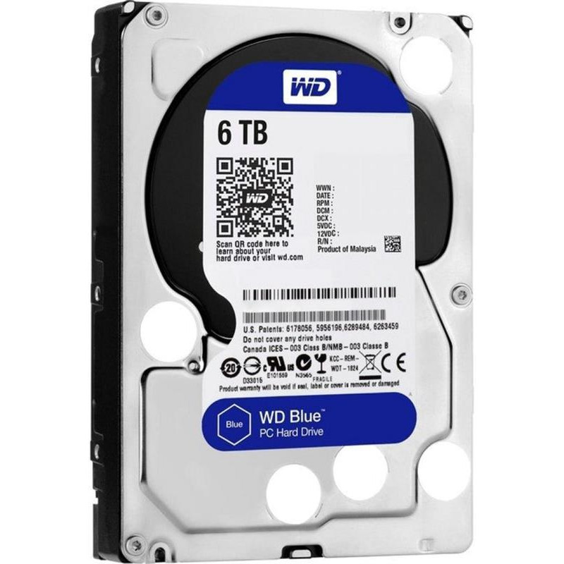 Накопичувач HDD SATA 6.0TB WD Blue 5400rpm 256MB (WD60EZAZ)
