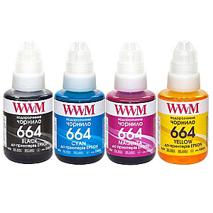 Комплект чорнил WWM для Epson L110/L210/L300 4х140г B/C/M/Y (E664SET4)