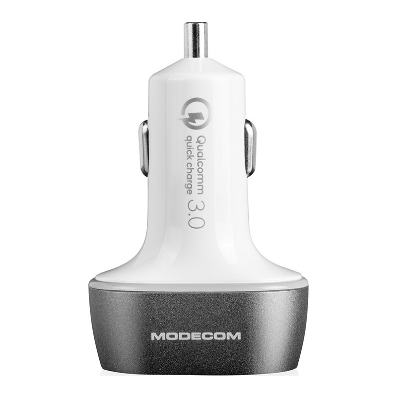 Автомобільний зарядний пристрій Modecom CU3-05 (3USBx2.4A) White (ZT-MC-CU3-05)