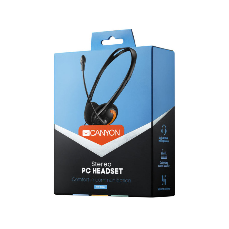 Гарнітура Canyon CNS-CHS01BO Black/Orange