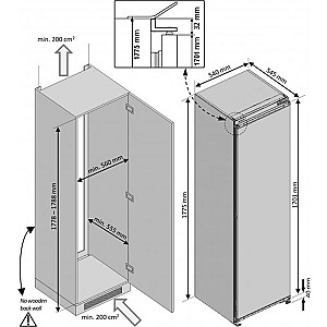 Вбудований холодильник Beko BSSA315K2S