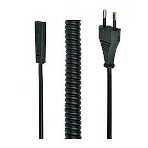 Кабель живлення Cablexpert (PC-C1-VDE-1.8M) CEE7/16-C7, 1.8 м, чорний (для електробритв) 