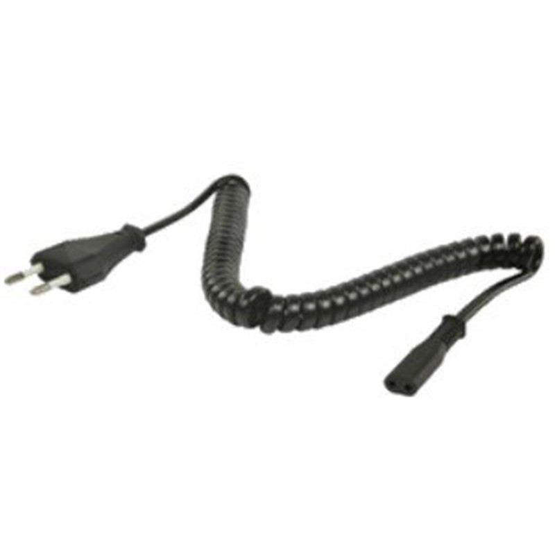 Кабель живлення Cablexpert (PC-C1-VDE-1.8M) CEE7/16-C7, 1.8 м, чорний (для електробритв) 