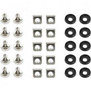 Комплект для монтажу в стійку 19" (болт, гайка, шайба) Cablexpert 50шт (19A-FSET-02)