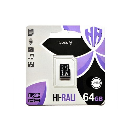 Карта пам`ятi MicroSDXC 64GB Class 10 Hi-Rali (HI-64GBSDCL10-00)