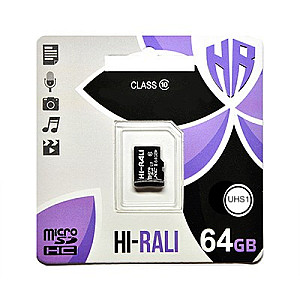 Карта пам`ятi MicroSDXC 64GB Class 10 Hi-Rali (HI-64GBSDCL10-00)