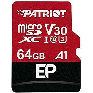 Карта пам`ятi MicroSDXC 64GB UHS-I/U3 Class 10 Patriot EP A1 R90/W80MB/s + SD-adapter (PEF64GEP31MCX)