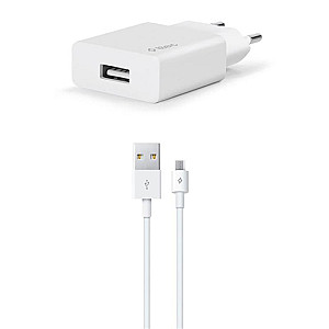 Мережевий зарядний пристрій Ttec SmartCharger USB 2А White (2SCS20MB) + кабель microUSB