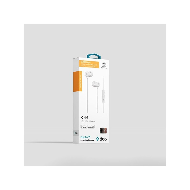 Гарнітура Ttec EchoPro Pearl White (2KM111B)