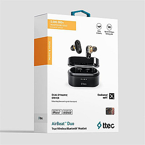 Bluetooth-гарнітура Ttec AirBeat Duo True Wireless Headsets Black (2KM127S)