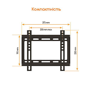 Кронштейн ACCLAB AL-FR20/F (1283126485763) (VESA200х200)