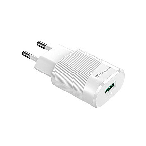Мережевий зарядний пристрій Grand-X (1xUSB 2.1А) White (CH-17WL) + кабель Lightning