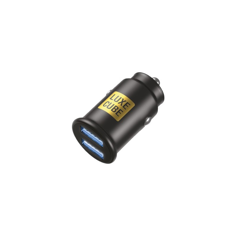 Автомобільний зарядний пристрій Luxe Cube 2USB 12W Black (8886899698465)