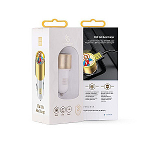 Автомобільний зарядний пристрій Luxe Cube Guardian J 2USB 3.4А, білий (8889998698497)