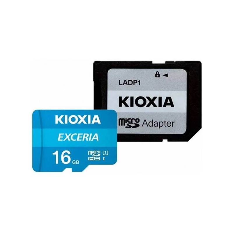 Карта пам`ятi MicroSDHC 16GB UHS-I Class 10 Kioxia Exceria R100MB/s (LMEX1L016GG2) + SD-адаптер