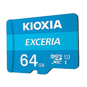 Карта пам`ятi MicroSDXC 64GB UHS-I Class 10 Kioxia Exceria R100MB/s (LMEX1L064GG2) + SD-адаптер