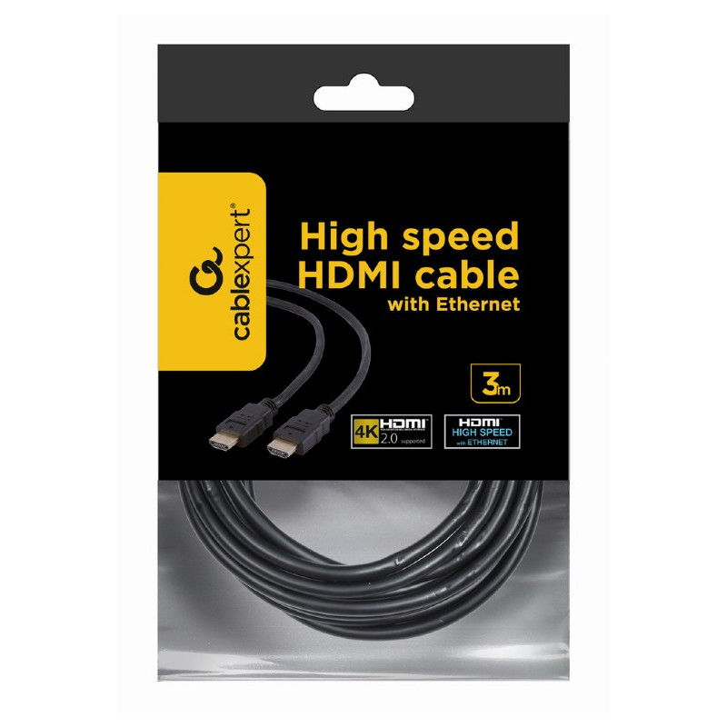 Кабель Cablexpert HDMI-HDMI v1.4, M/M, 3 м, чорний (CC-HDMI4-10) пакет