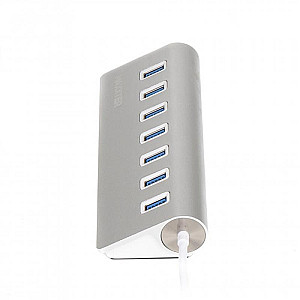 Концентратор USB 3.0 Maxxter 7хUSB3.0 Silver (HU3A-7P-01)