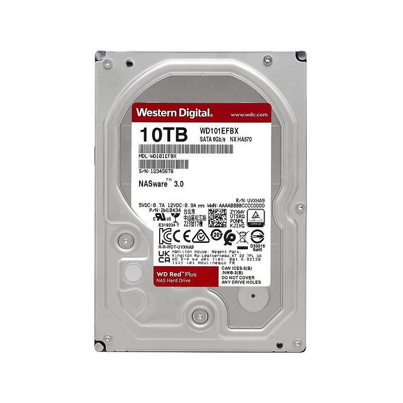 Накопичувач HDD SATA 10.0TB WD Red Plus 7200rpm 256MB (WD101EFBX)