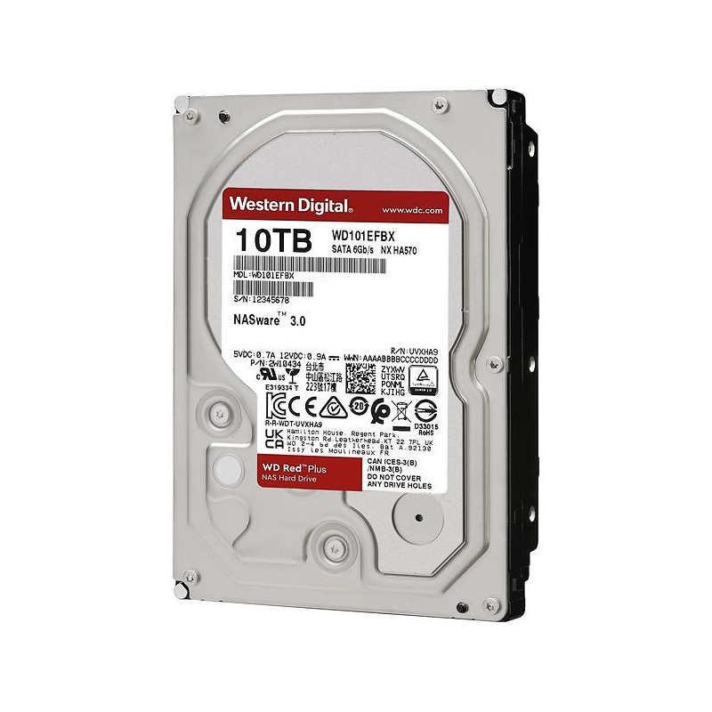 Накопичувач HDD SATA 10.0TB WD Red Plus 7200rpm 256MB (WD101EFBX)